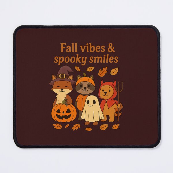 Item preview, "Spooky Smiles & Fall Vibes". "Sourires ensorcelés & vibes d’automne" designed and sold by Drawingshirts.