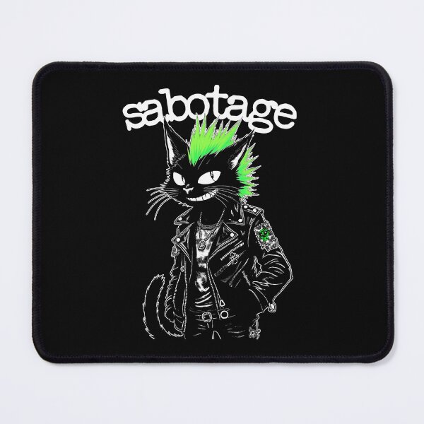 Item preview, Sabotage Cat - Black Cat of Anarchy designed and sold by Ikaroots.