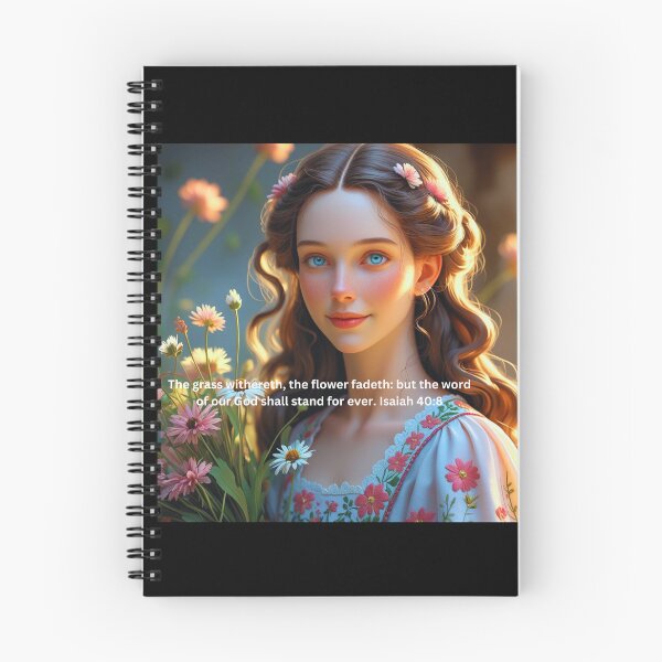 Item preview, Christian vintage art of a woman holding w flower designed and sold by Bekadesignart.