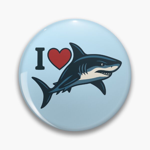Artikelvorschau, I Love Sharks – Hai Motiv entworfen und verkauft von Print-Zoo.