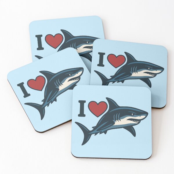 Item preview, I Love Sharks – Shark Motif designed and sold by Print-Zoo.