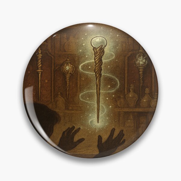 Item preview, The Wand Chooses the Wizard – Magical Wand Shop Poster designed and sold by Trendiihub.