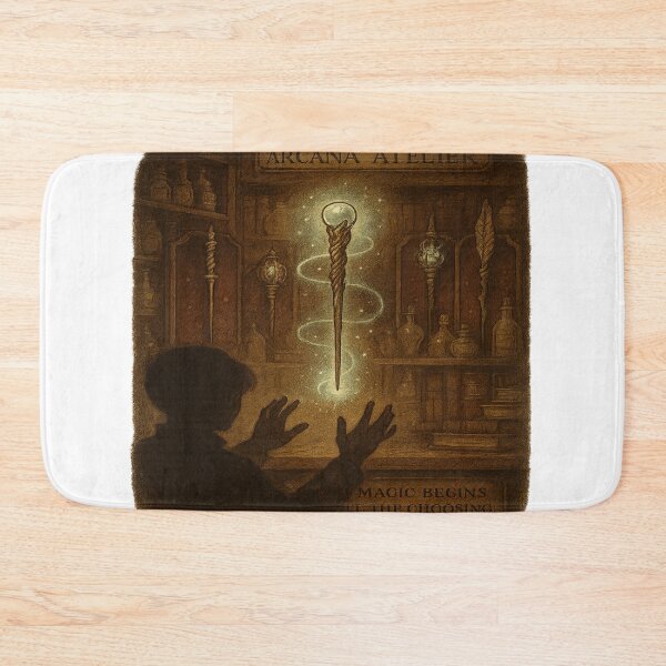 Item preview, The Wand Chooses the Wizard – Magical Wand Shop Poster designed and sold by Trendiihub.