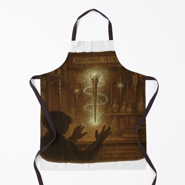 Item preview, The Wand Chooses the Wizard – Magical Wand Shop Poster designed and sold by Trendiihub.
