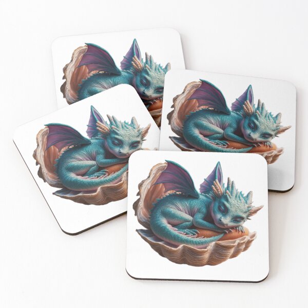 Item preview, fantasy cute baby blue dragon sleeping in a shell ,Legendary Animals,dragon art,Legendary dragon designed and sold by Expressions-Sel.