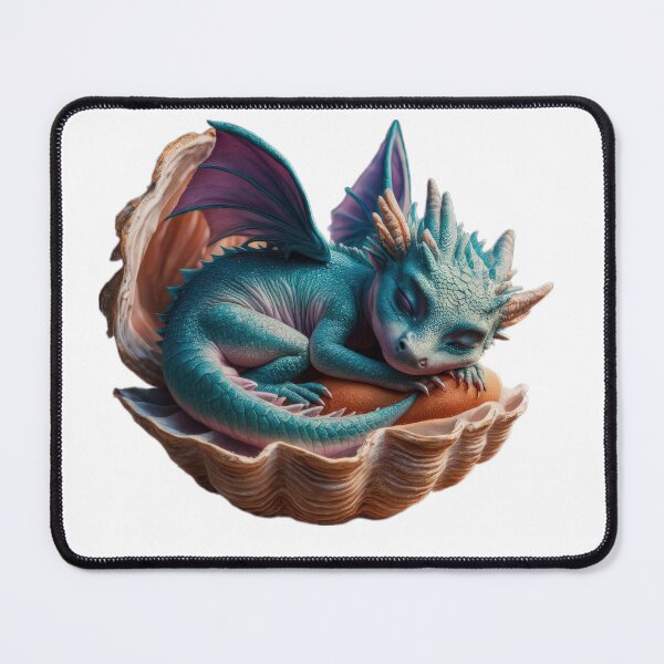 Item preview, fantasy cute baby blue dragon sleeping in a shell ,Legendary Animals,dragon art,Legendary dragon designed and sold by Expressions-Sel.