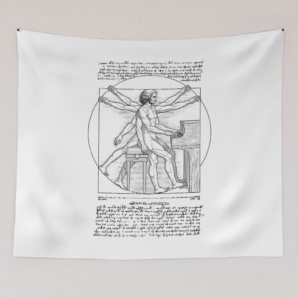 Item preview, Pianist Piano Player Vitruvian Man Leonardo Da Vinci Music designed and sold by GrandeDuc.