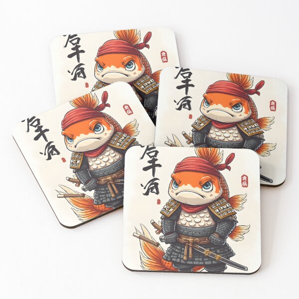 Item preview, Koi Samurai – What You Lookin’ At? Japanese Calligraphy Design designed and sold by Emilia-Design.