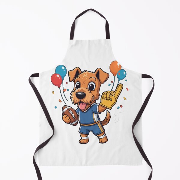Item preview, Game Day Airedale Terrier Puppy – Cute Football Dog Fan designed and sold by The Real Life Symphony.