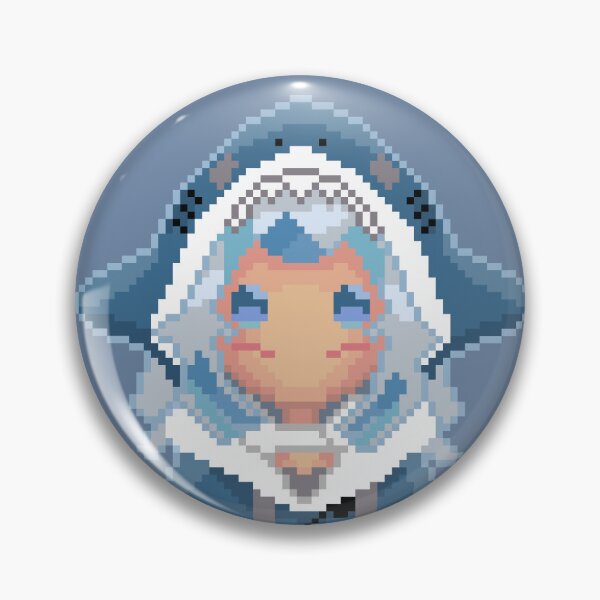 Item preview, [Hololive] Gawr Gura Pixel Art Icon designed and sold by RobusonArts.