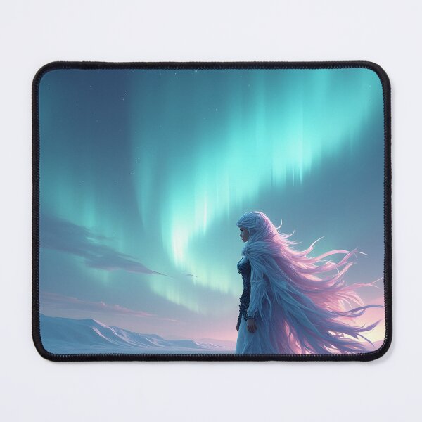 Item preview, Ethereal Wanderer Beneath the Northern Lights designed and sold by oanaunciuleanu.