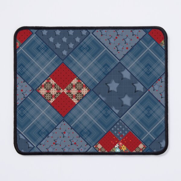 Item preview, Denim patchwork. Digital design. designed and sold by fuzzyfox.