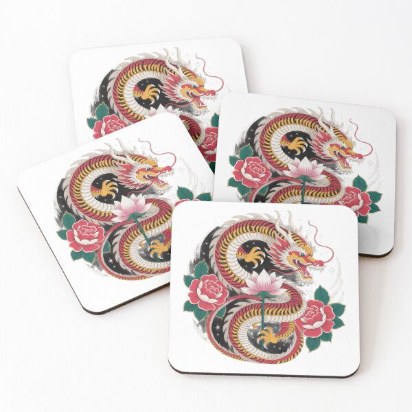 Item preview, Chinese dragon with blooming lotus flowers ,Legendary Animals,dragon art,Legendary dragon designed and sold by Expressions-Sel.