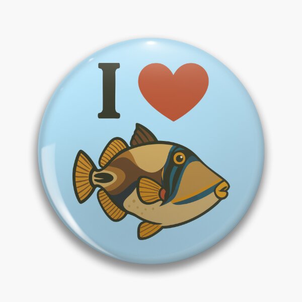 Item preview, I Love Triggerfish – Triggerfish motif designed and sold by Print-Zoo.