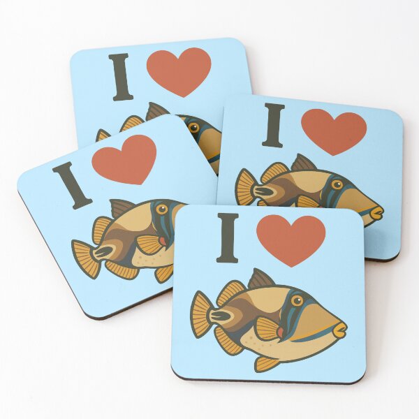 Item preview, I Love Triggerfish – Triggerfish motif designed and sold by Print-Zoo.
