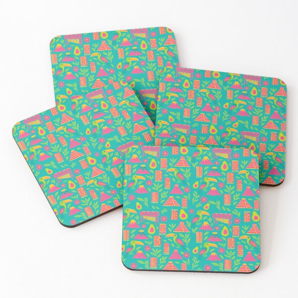 Item preview, Colorful Guatemala Pattern Vibrant Avocado Toucan Marimba and Tikal designed and sold by Neeshki.