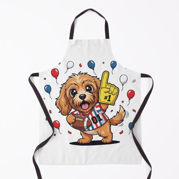 Item preview, Game Day Cockapoo Puppy – Cute Football Dog Fan designed and sold by The Real Life Symphony.