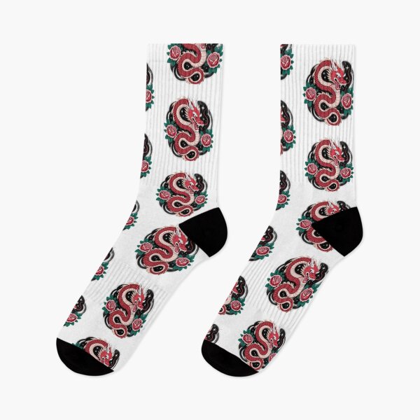 Item preview, red Chinese dragon with red roses flowers ,Legendary Animals,dragon art,Legendary dragon designed and sold by Expressions-Sel.