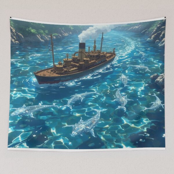 Item preview, Steampunk Voyage Through Crystal Waters designed and sold by DreamistStore.