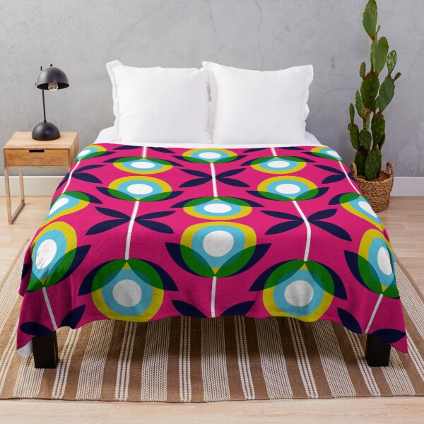 Item preview, Retro Abstract Shapes Floral Pattern designed and sold by Farissa Designs.
