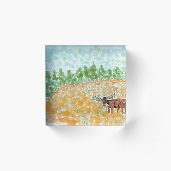 Item preview, Moose in a Meadow designed and sold by Nigel-here.