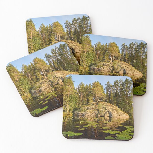 Item preview, The Rock and the yellow water-lilies. designed and sold by Jouko Lehto Photography.