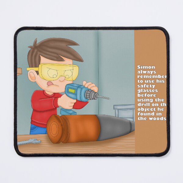 Item preview, Simon Always Remembers to Wear His Safety Glasses designed and sold by Aki & Akiros Art.