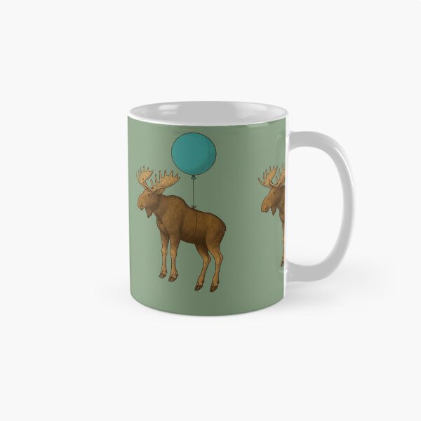 Item preview, Moose with Balloon – Whimsical Animal Illustration designed and sold by TringTringCards.