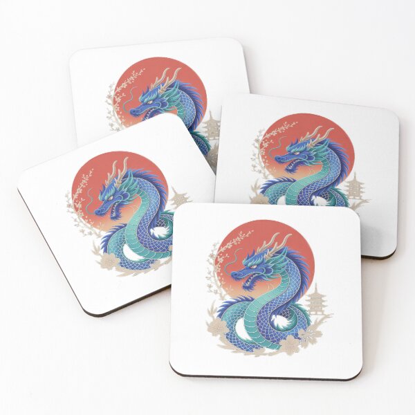 Item preview, blue Chinese dragon with sun ,Legendary Animals,dragon art,Legendary dragon designed and sold by Expressions-Sel.