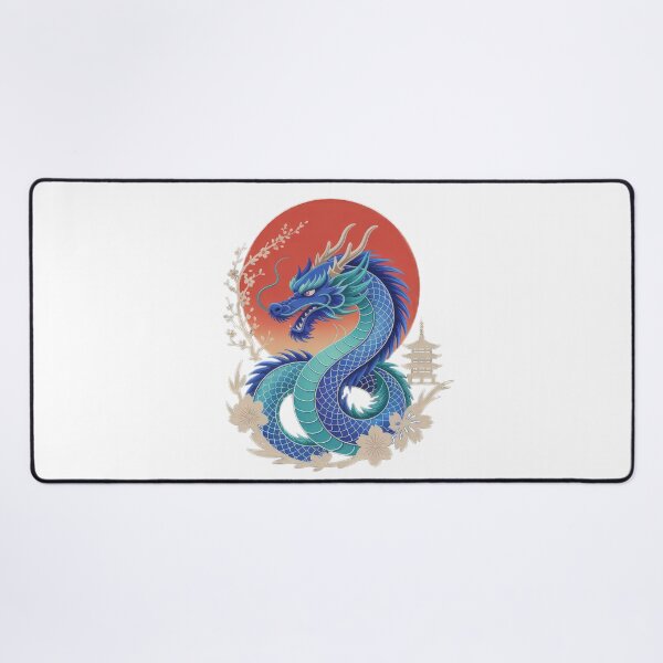 Item preview, blue Chinese dragon with sun ,Legendary Animals,dragon art,Legendary dragon designed and sold by Expressions-Sel.