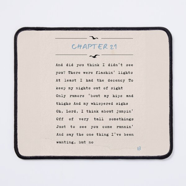 Item preview, Chapter 21 | Is It Over Now? Lyric Bridge Print designed and sold by Parasocialite.