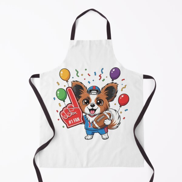 Item preview, Game Day Papillon Puppy – Cute Football Dog Fan designed and sold by The Real Life Symphony.