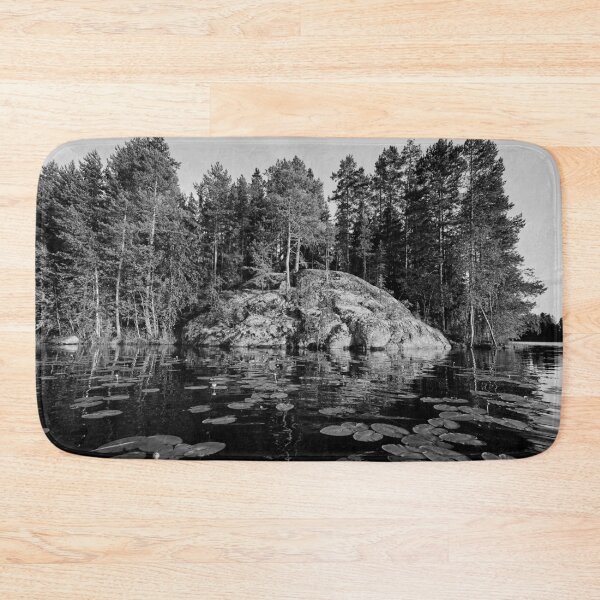 Item preview, The Rock and the yellow water-lilies. bw designed and sold by Jouko Lehto Photography.
