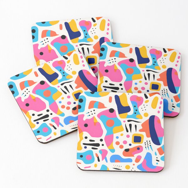 Item preview, Abstract colourful doodle seamless patterns designed and sold by weirdcorner.