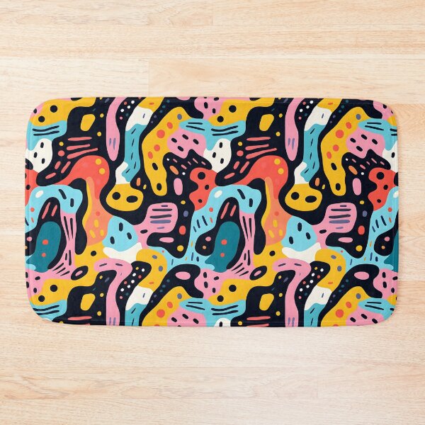 Item preview, Abstract colourful doodle seamless patterns designed and sold by weirdcorner.