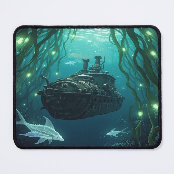 Item preview, Steampunk Vessel in the Luminous Algae Forest designed and sold by DreamistStore.