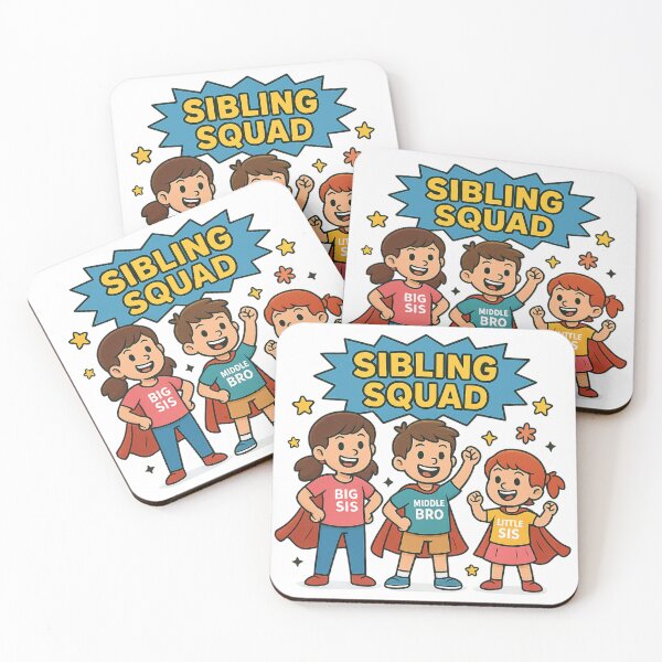 Item preview, Sibling Squad Superhero Cartoon Kids designed and sold by Design Express.