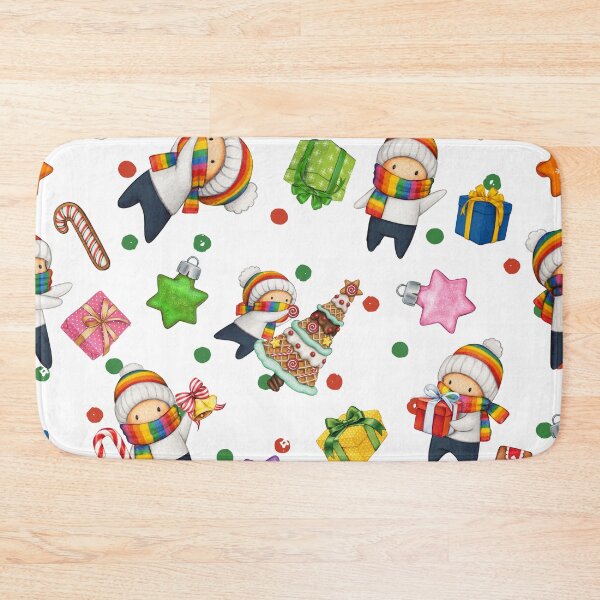 Item preview, Inclusive Pride Elves Holiday Pattern designed and sold by DonneeCreations.