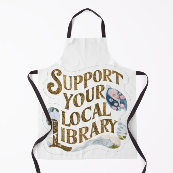 Item preview, Support Your Local Library Books Reading Librarian Board Draw Golden Yellew Color 001 designed and sold by sadedream.