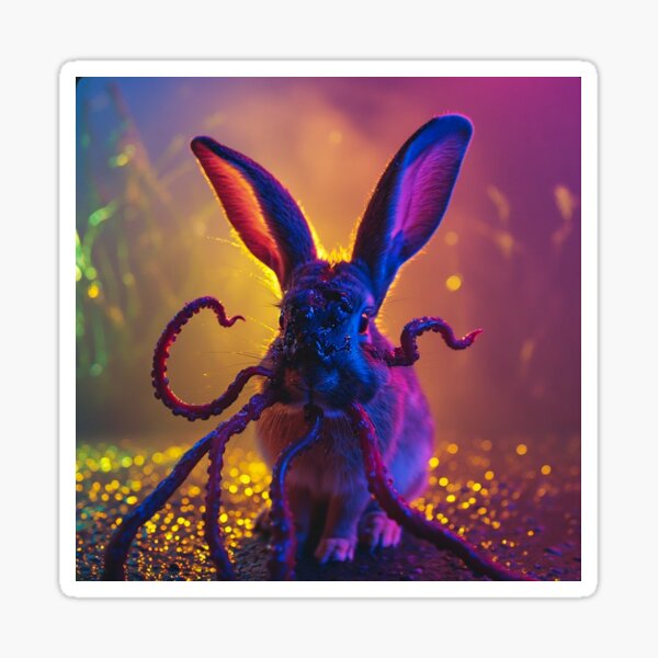 Item preview, Zombie tentacle rabbit designed and sold by artbydanielbelc.