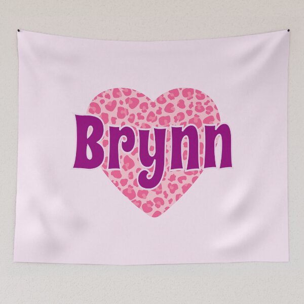 Item preview, Brynn Name Pink Leopard Heart  designed and sold by Jeallan Designs.