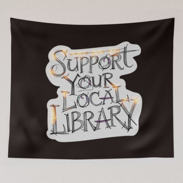 Item preview, Support Your Local Library Books Reading Librarian Kids Board Draw 004 designed and sold by sadedream.