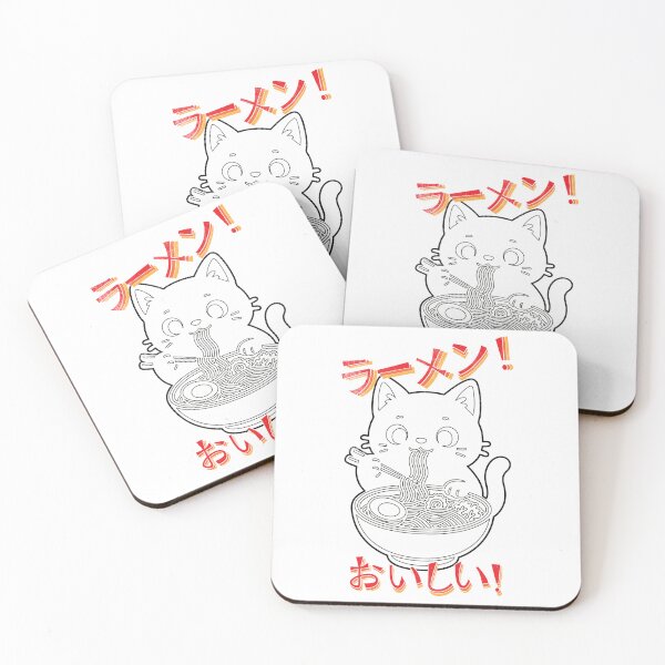 Item preview, Kawaii Ramen Cat – Oishii!! designed and sold by Loveanddraw.