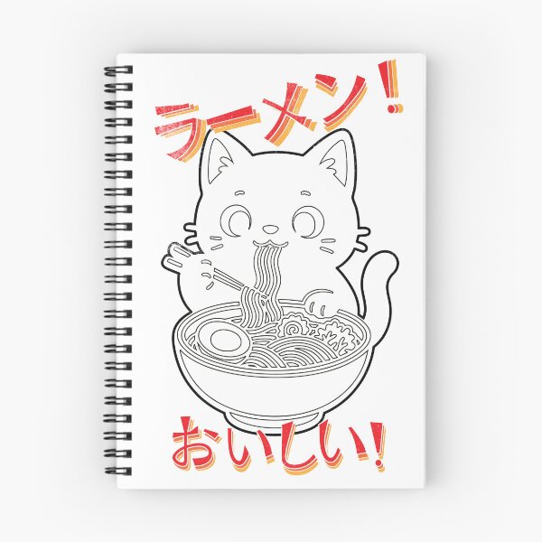 Item preview, Kawaii Ramen Cat – Oishii!! designed and sold by Loveanddraw.