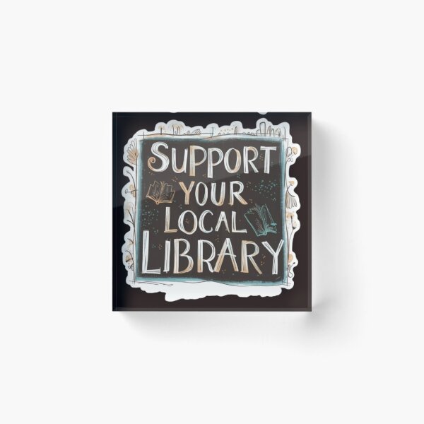 Item preview, Support Your Local Library Books Reading Librarian Kids Board Draw 005 designed and sold by sadedream.