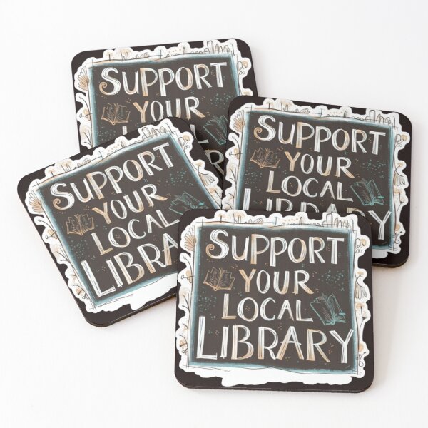 Item preview, Support Your Local Library Books Reading Librarian Kids Board Draw 005 designed and sold by sadedream.