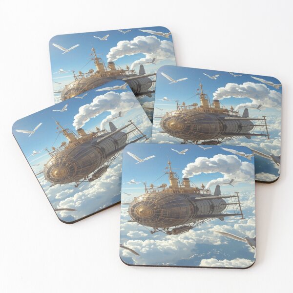 Item preview, Steampunk Airship Above the Clouds designed and sold by DreamistStore.