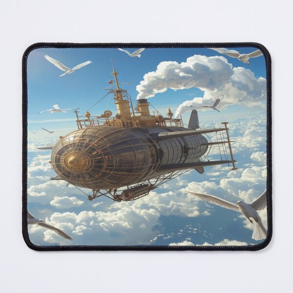 Item preview, Steampunk Airship Above the Clouds designed and sold by DreamistStore.