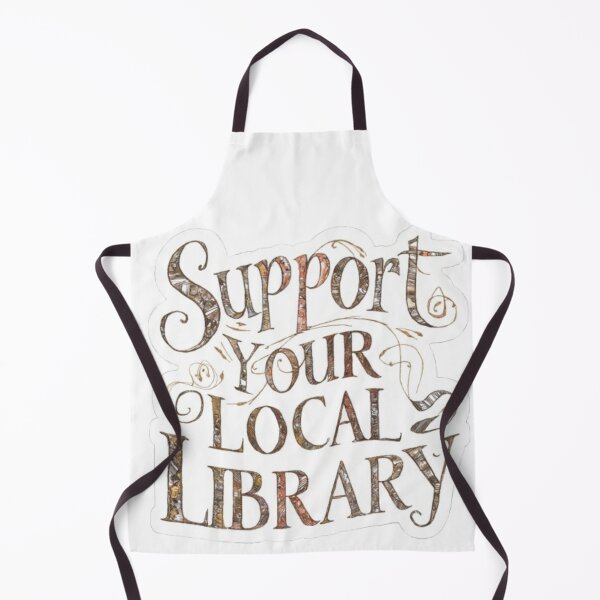 Item preview, Support Your Local Library Books Reading Librarian Board Draw Golden Color 006 designed and sold by sadedream.