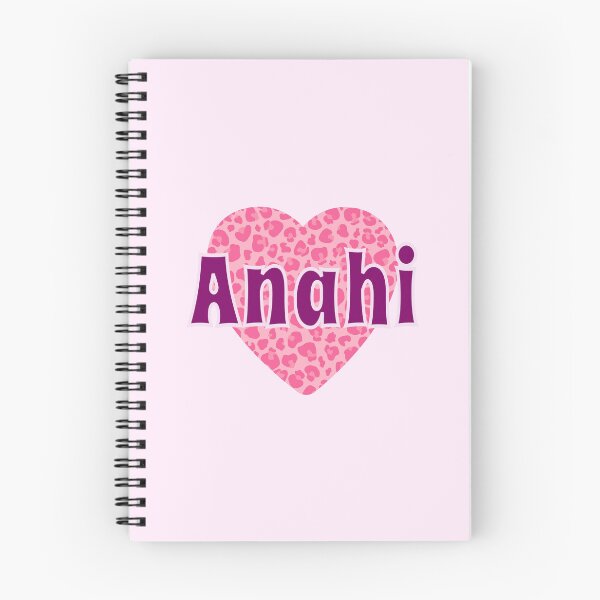 Item preview, Anahi Name Pink Leopard Heart  designed and sold by Jeallan Designs.